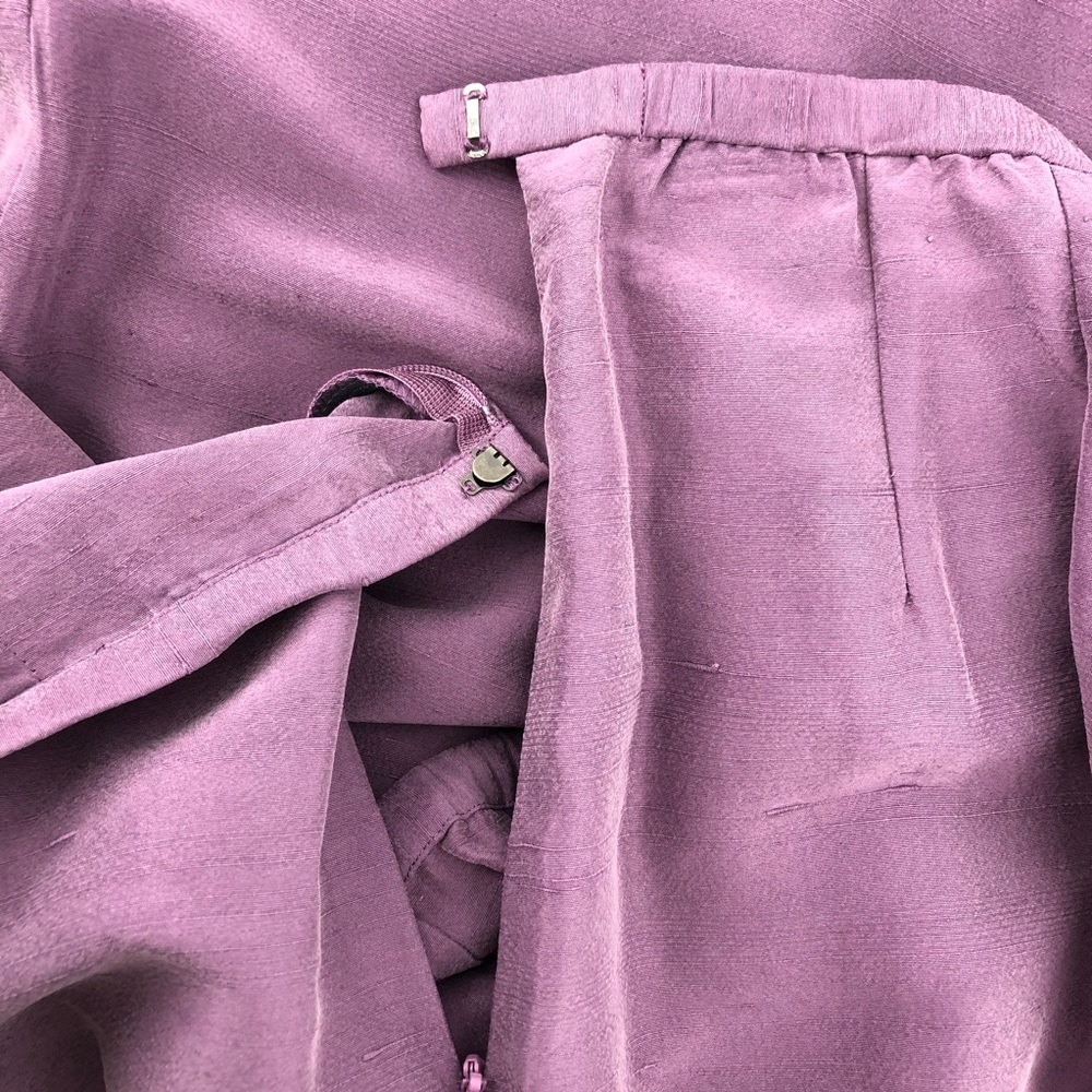 Eileen Fisher Lavender Purple 2 Piece 100% Silk Skirt Set - Picture 11 of 15